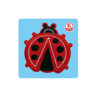 COCCINELLA PATCH IN TESSUTO RICAMATO TERMOADESIVO PER TESSUTO E MATERIALI VARI  MISURA cm 17x9