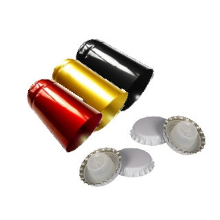 TAPPO A CORONA CON CAPSULA TERMORESTRINGENTE