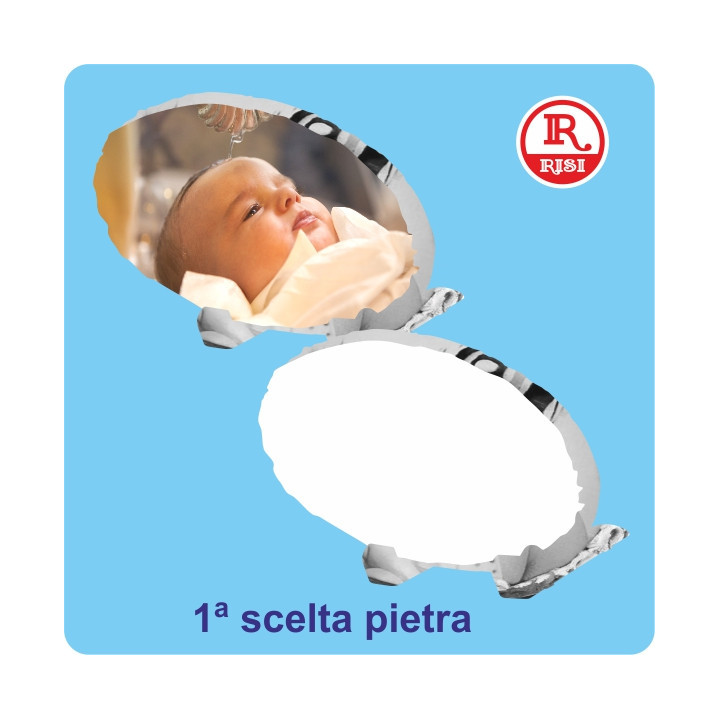 PIETRA OVALE 15x20 SPESSORE  0,8 cm CON PIEDINI E SCATOLA, PER LA SUBLIMAZIONE (CONF.2PZ)