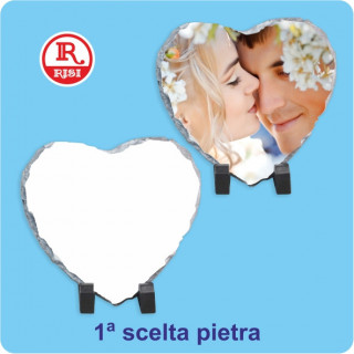 CUORE IN PIETRA 20x20 SPESSORE  0,8cm CON PIEDINI E SCATOLA, SUBLIMAZIONE