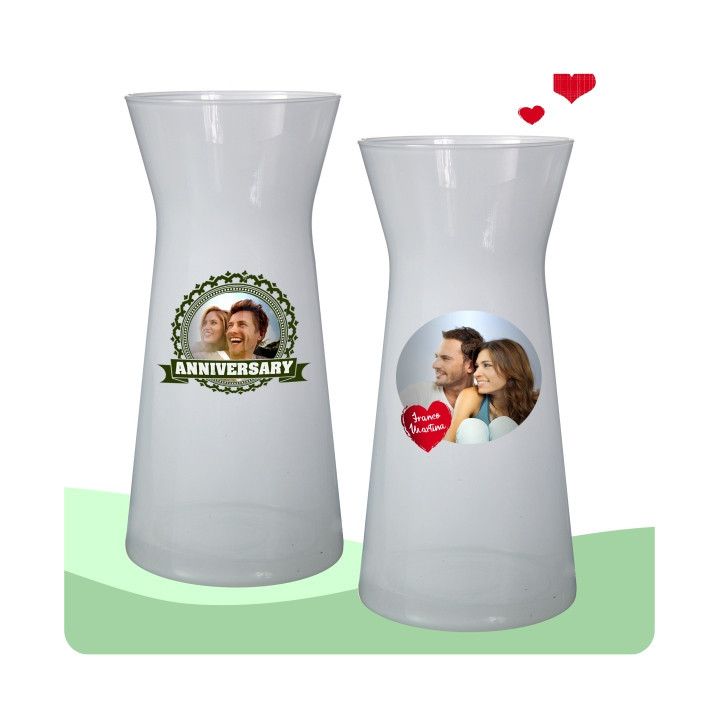 CARAFFA SUBLIMABILE IN VETRO Ø10cm altezza 26cm