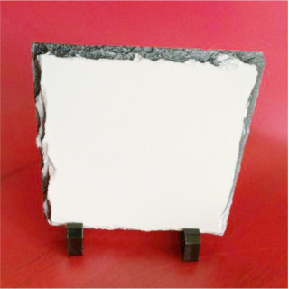 PIETRA SUBLIMABILE CON PIEDINO E SCATOLA 15x15 cm