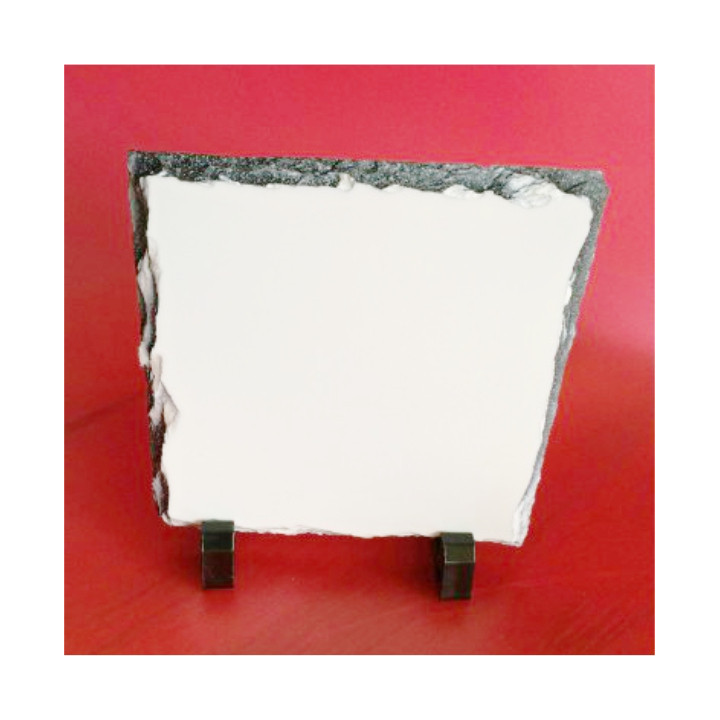 PIETRA SUBLIMABILE CON PIEDINO E SCATOLA 15x15 cm