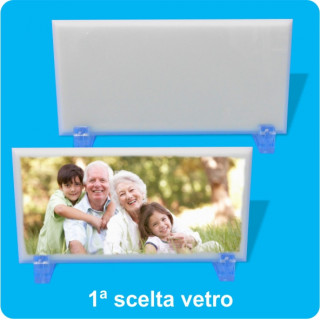 VETRO SUBLIMABILE CON PIEDINO E SCATOLA 20x10 cm