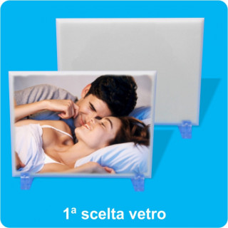 VETRO SUBLIMABILE CON PIEDINO E SCATOLA 20x15 cm