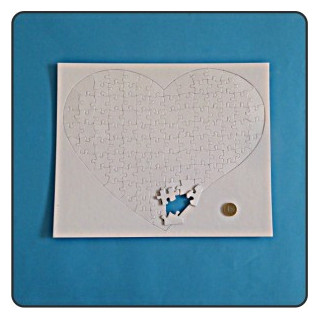 208 PEZZI PUZZLE CUORE 285x355x2mm SUBLIMABILE