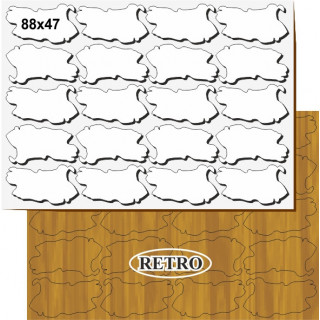 20 TESSERE SARDEGNA 88x47 mm IN MDF SUBLIMABILE SU PANNELLO 25x35 cm SPESSORE  3 mm