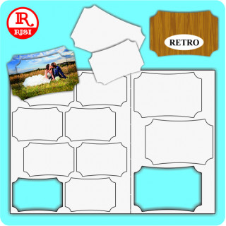 3 - 165x111 mm+ 8 - 123x83 mm TESSERE IN MDF SUBLIMABILE SU PANNELLO 35x50 cm SPESSORE  3 mm