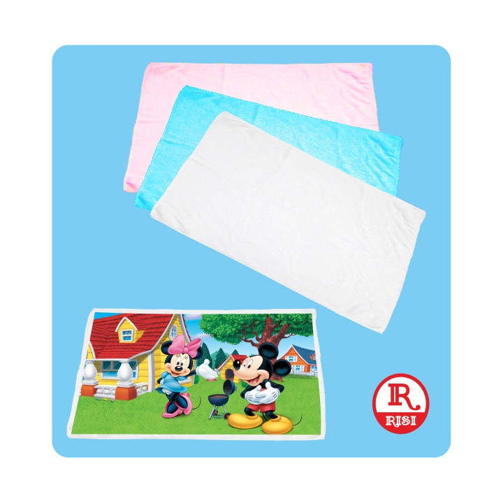 ASCIUGAMANO 60x120 cm COLORI ASSORTITI: ROSA, AZZURRO E BIANCO