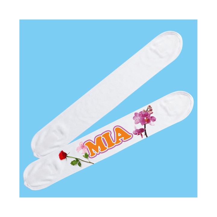 FASCIA IN SPUGNA BIANCA STILE "BEAUTY" 56x9 cm DA PERSONALIZZARE IN SUBLIMAZIONE