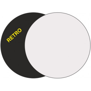HDF Ø 20 cm SPESSORE  6 mm TONDO, PER LA SUBLIMAZIONE, RETRO NERO