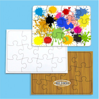 PUZZLE IN MDF SUBLIMABILE DA 12 PEZZI 16,7x11,7 cm SPESSORE  3 mm
