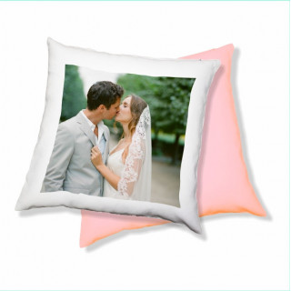 FEDERA IN RASO BIANCO/ROSA 40x40 cm PER LA SUBLIMAZIONE