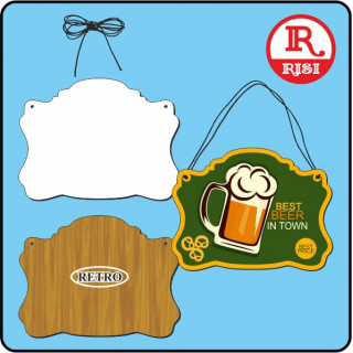 TARGA IN MDF CON FORI DA APPENDERE 12.7x16.8 SPESSORE  0.3 cm