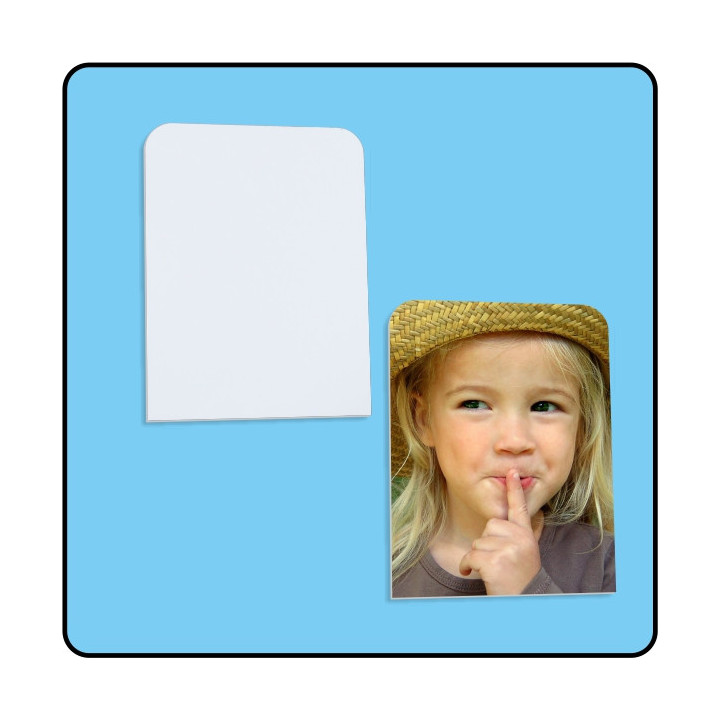 TARGA METALLO LISCIA SENZA FORI 150x110x0.3 PRONTO PER LA SUBLIMAZIONE