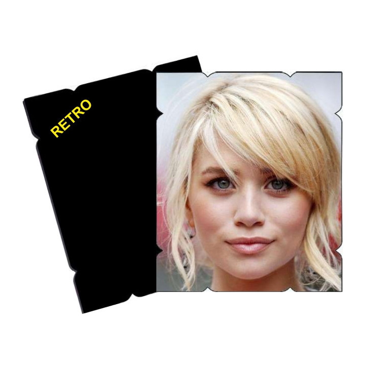 HDF 15x18 cm SPESSORE  6 mm RETTANGOLARE TAGLIATO, PER LA SUBLIMAZIONE, RETRO NERO