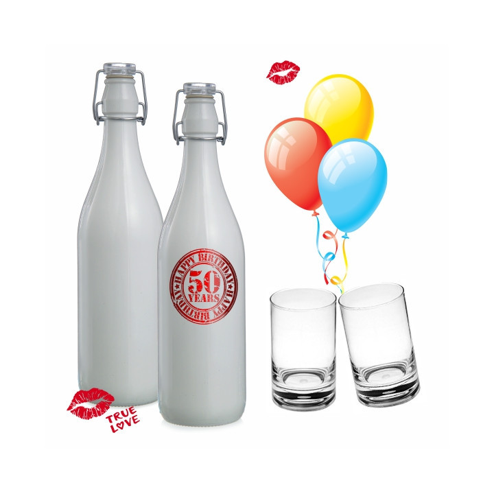 BOTTIGLIA BIANCA DA ACQUA 75ML CON TAPPO (Conf. 6 pz)