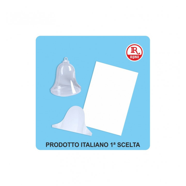 CAMPANA  IN PLASTICA MISURA 9,5 x 10 H CON DIVISORIO E CARTONCINO