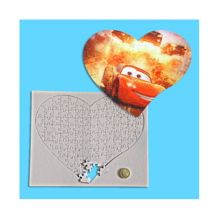109 PEZZI PUZZLE CUORE 200x245x2mm SUBLIMABILE