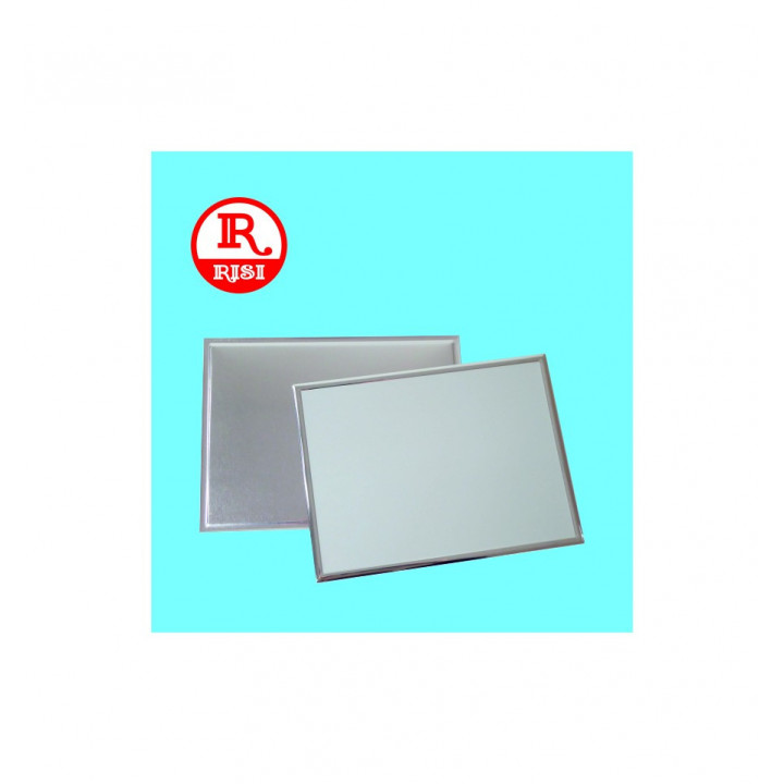 TARGA SATINATA CON BORDI IN RILIEVO ARGENTATi 180x130 mm