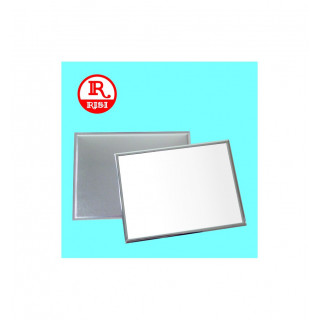 TARGA BIANCA CON BORDI IN RILIEVO ARGENTO LUCIDO 200x150 SPESSORE  0.55 mm
