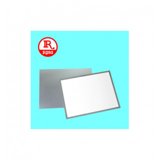 TARGA BIANCA CON BORDI LISCI IN ARGENTO LUCIDO 180x130 SPESSORE  0.55 mm