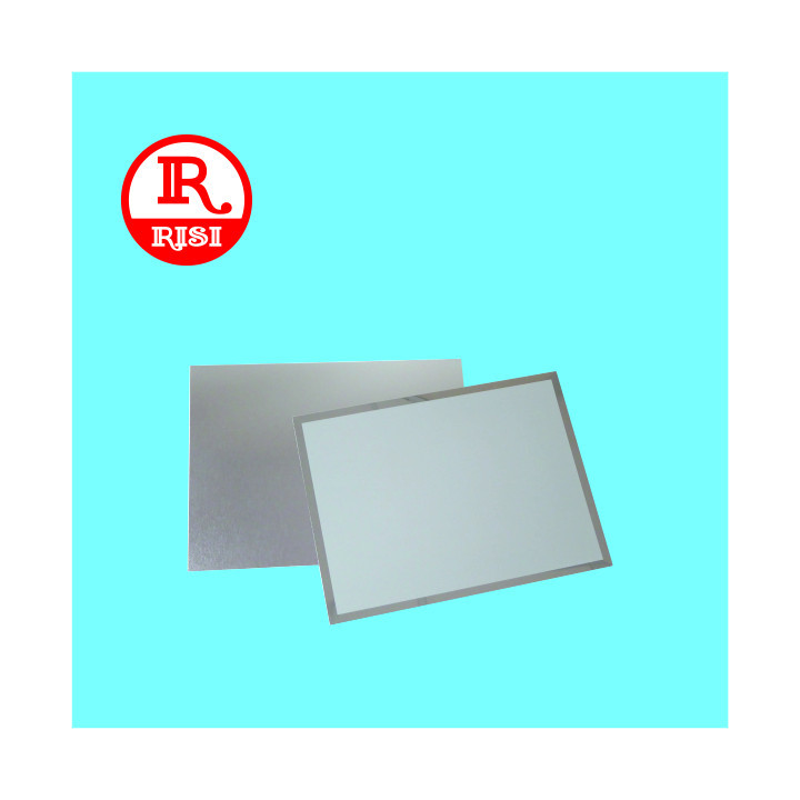 TARGA SATINATA CON BORDI LISCI IN ARGENTO 150x100 SPESSORE  0,55 mm