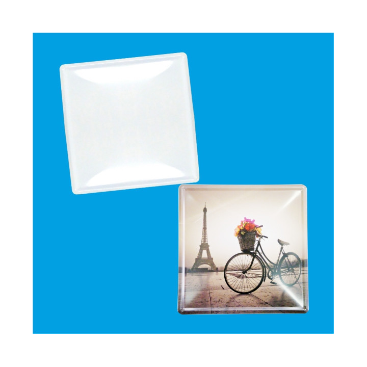 TARGA METALLO CORNICE IN RILIEVO SENZA FORI 180x180x0.3 PRONTA PER LA SUBLIMAZIONE