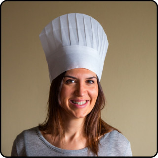 CAPPELLO CHEF SQUADRATO MATERIALE TNT  SUBLIMABILE