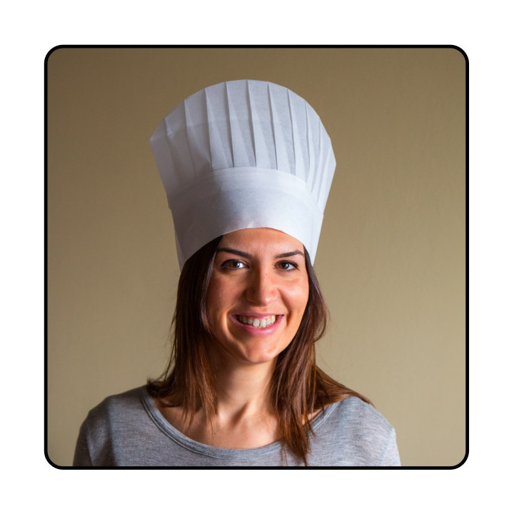 CAPPELLO CHEF SQUADRATO MATERIALE TNT  SUBLIMABILE