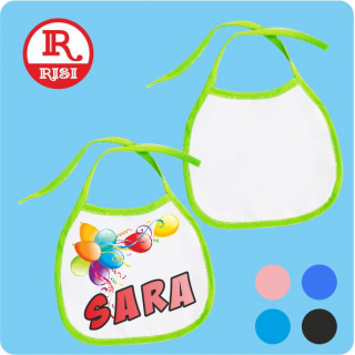 BAVAGLIO MINI DA BIMBO DA PERSONALIZZARE IN SUBLIMAZIONE 15x14 cm COLORI ASSORTITI(1conf.25pz)
