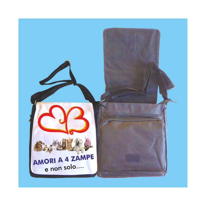 BORSA A TRACOLLA MEDIA DA SUBLIMARE NERA MISURA CM 26 X 30 h