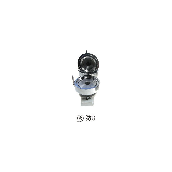 STAMPO Ø 58mm IN ACCIAIO CON BASE FISSA