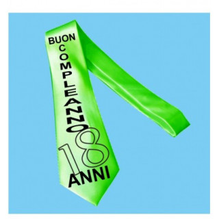 CRAVATTA VERDE IN RASO POLIESTERE 100 % PER LA SUBLIMAZIONE