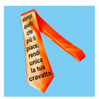 CRAVATTA ARANCIONE IN RASO POLIESTERE 100 % PER LA SUBLIMAZIONE