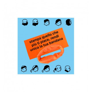 BANDANA ARANCIONE 50x26 DA PERSONALIZZARE IN SUBLIMAZIONE