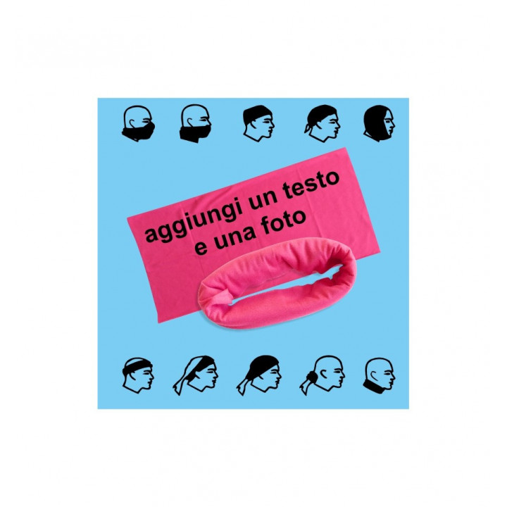 BANDANA ROSA 50x26 DA PERSONALIZZARE IN SUBLIMAZIONE