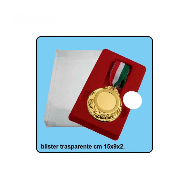 MEDAGLIA GRANDE METALLO 6,3 cm CON NASTRO TRICOLORE E CARTONCINO PER LA SUBLIMAZIONE 35 mm