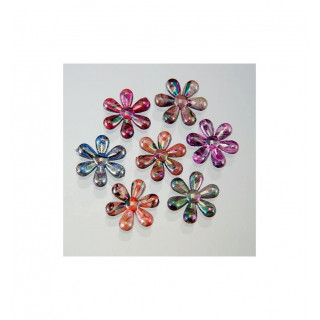 FIORE IN PLASTICA COLORI ASSORTITI  Ø 23mm. Confezione da 0,5 KG.