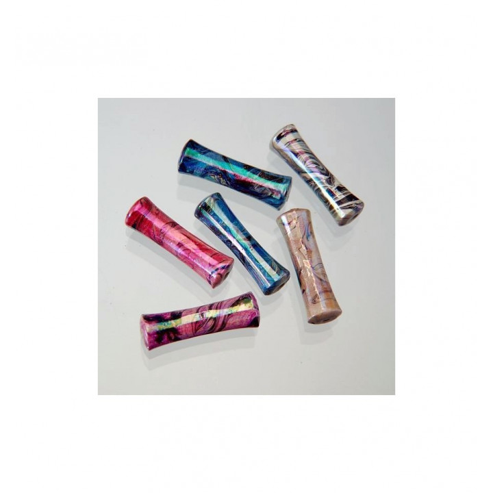 CILINDRO SOTTILE IN PLASTICA COLORI ASSORTITI 33x10 mm. Confezione da 0,5 KG.