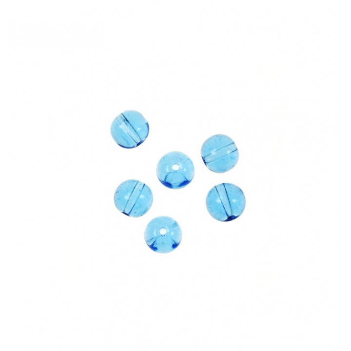 GRANI Ø8 mm VETRO COLORE AZZURRO. Confezione da 5 KG.