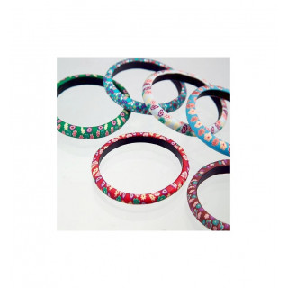 BRACCIALETTO SOTTILE IN FIMO COLORI ASSORTITI 80x11 mm