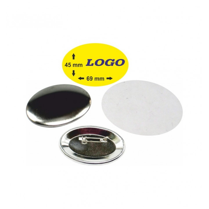 OVALE 69x45 mm CON SPILLA