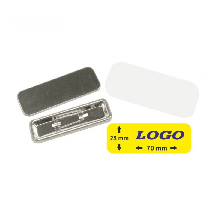 RETTANGOLO 25x70 mm CON SPILLA