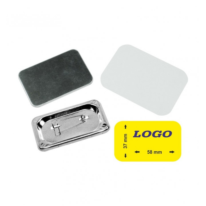 RETTANGOLO 37x58 mm CON SPILLA