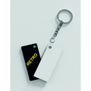 MEDAGLIA RETTANGOLARE IN HDF 7X5cm SPESSORE 3 mm RETRO NERO , PER LA SUBLIMAZIONE