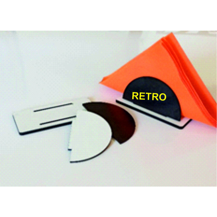 HDF 6,5X14X6,5 H  cm SPESSORE 6 mm PORTATOVAGLIOLI , PER LA SUBLIMAZIONE, RETRO NERO