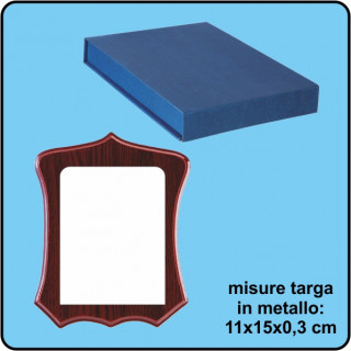 ASTUCCIO CON SCUDETTO TARGA CM 11X16X0,3