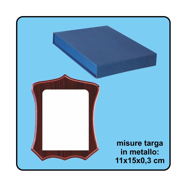 ASTUCCIO CON SCUDETTO TARGA CM 11X16X0,3
