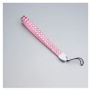 PORTA CELLULARE IN VELLUTO ROSA CON STRASS mm 100x10